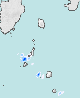 レーダー雨量 伊豆諸島北部