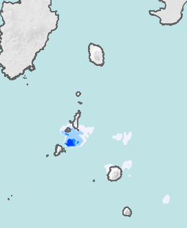 レーダー雨量 伊豆諸島北部