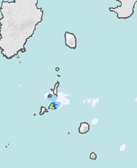 レーダー雨量 伊豆諸島北部