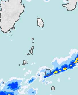 レーダー雨量 伊豆諸島北部