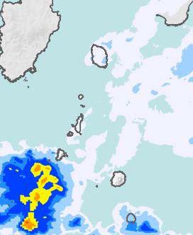 レーダー雨量 伊豆諸島北部