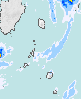 レーダー雨量 伊豆諸島北部