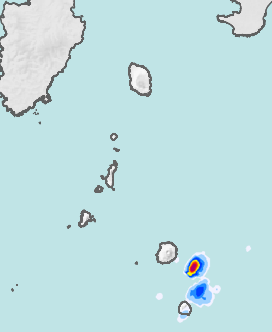 レーダー雨量 伊豆諸島北部