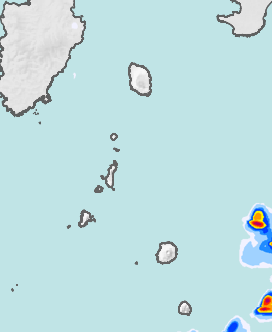 レーダー雨量 伊豆諸島北部