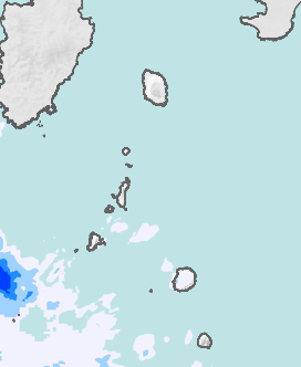 レーダー雨量 伊豆諸島北部