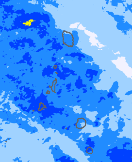 レーダー雨量 伊豆諸島北部