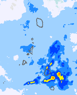 レーダー雨量 伊豆諸島北部