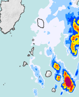 レーダー雨量 伊豆諸島北部