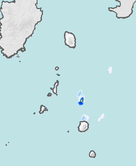 レーダー雨量 伊豆諸島北部