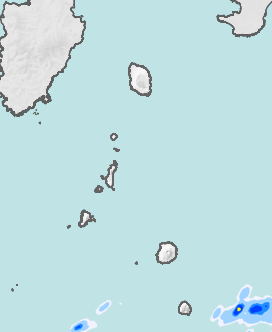 レーダー雨量 伊豆諸島北部