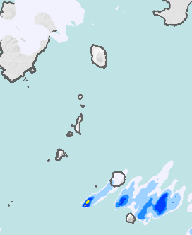 レーダー雨量 伊豆諸島北部