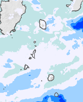 レーダー雨量 伊豆諸島北部