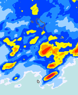 レーダー雨量 伊豆諸島南部