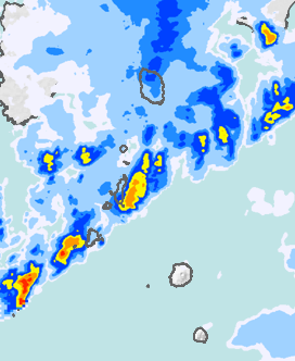 レーダー雨量 伊豆諸島北部