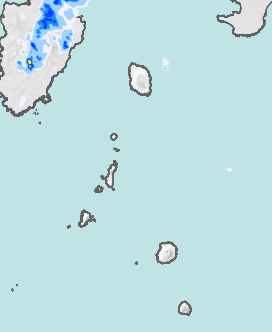 レーダー雨量 伊豆諸島北部
