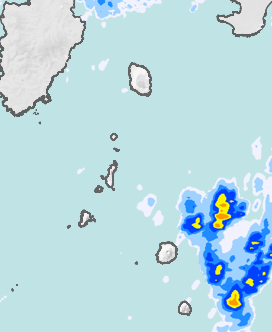 レーダー雨量 伊豆諸島北部