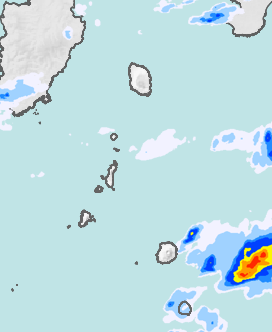 レーダー雨量 伊豆諸島北部
