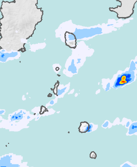 レーダー雨量 伊豆諸島北部