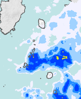 レーダー雨量 伊豆諸島北部
