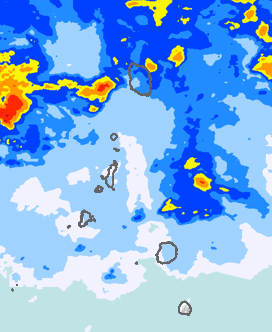 レーダー雨量 伊豆諸島北部