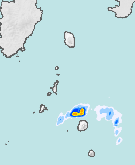 レーダー雨量 伊豆諸島北部