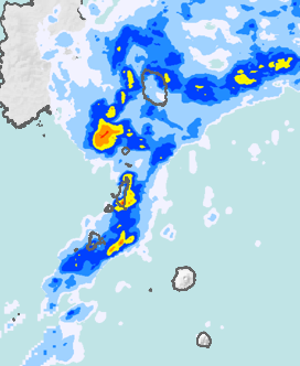 レーダー雨量 伊豆諸島北部