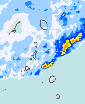 レーダー雨量 伊豆諸島北部