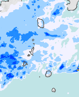 レーダー雨量 伊豆諸島北部