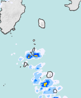 レーダー雨量 伊豆諸島北部