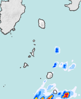 レーダー雨量 伊豆諸島北部