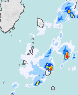 レーダー雨量 伊豆諸島北部