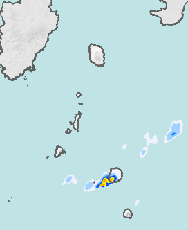 レーダー雨量 伊豆諸島北部