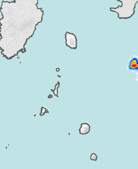 レーダー雨量 伊豆諸島北部